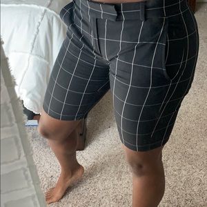 Banana Republic Window pane Bermuda shorts